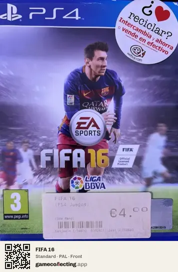 FIFA 16 PlayStation 4, PAL box front