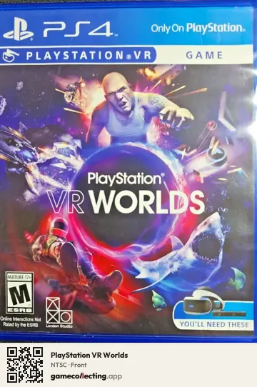 PlayStation VR Worlds PlayStation 4, NTSC box front