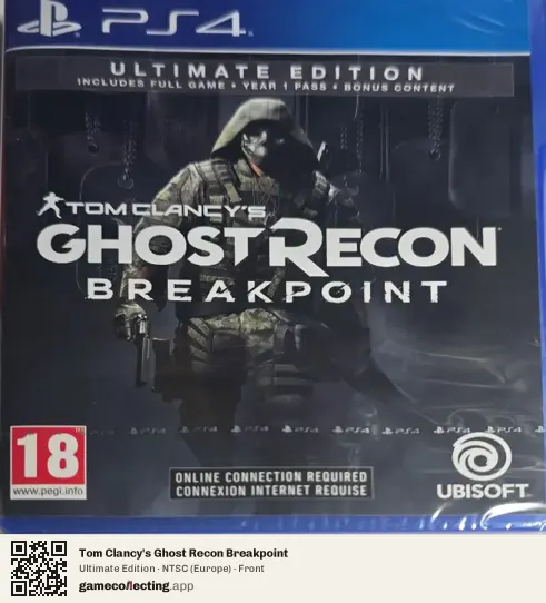 Tom Clancy's Ghost Recon Breakpoint PlayStation 4, Europe box front