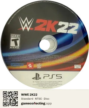 WWE 2K22 PlayStation 5, NTSC disc