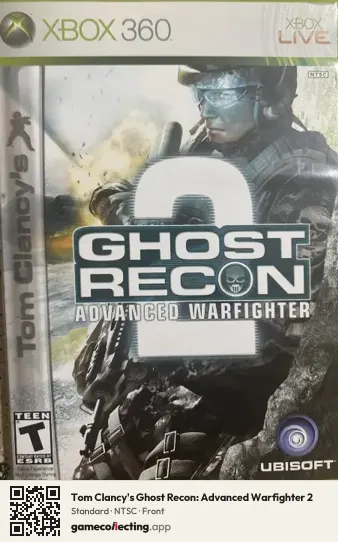 Tom Clancy's Ghost Recon: Advanced Warfighter 2 Xbox 360, NTSC box front