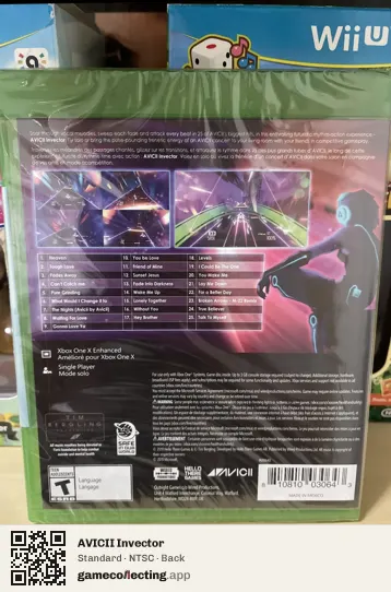 AVICII Invector Xbox One, NTSC box back