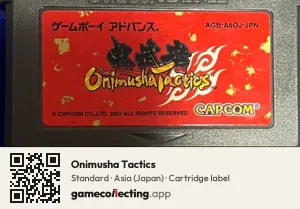 Onimusha Tactics Game Boy Advance, Asia cartridge label