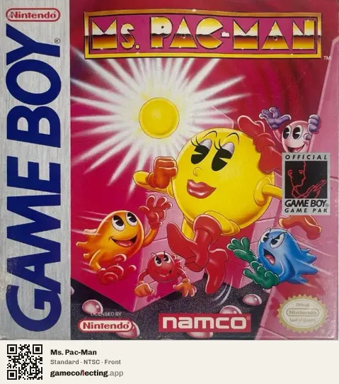 Ms. Pac-Man Game Boy, NTSC box front