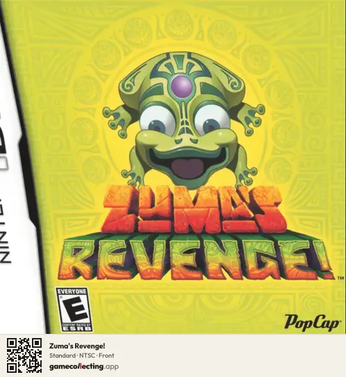 Zuma's Revenge! Nintendo DS, NTSC box front