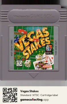 Vegas Stakes Game Boy, NTSC cartridge label