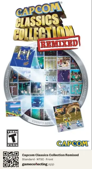 Capcom Classics Collection Remixed PlayStation Portable, NTSC box front