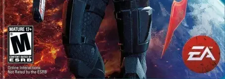 Mass Effect 3, the ESRB box on its front