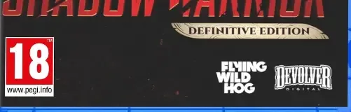 Shadow Warrior 3, the PEGI square on its front