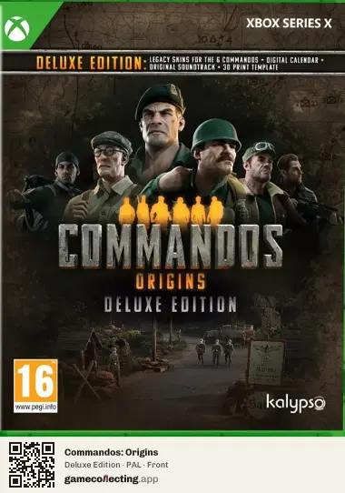 Commandos: Origins Xbox Series X, PAL box front