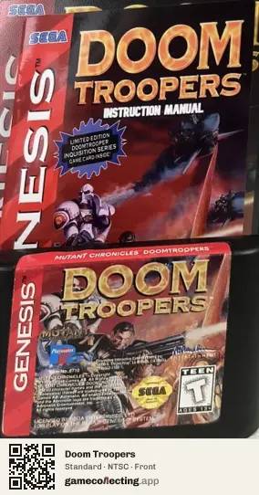 Doom Troopers Sega Mega Drive / Genesis, NTSC box front