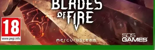 Blades of Fire, the PEGI square on its front