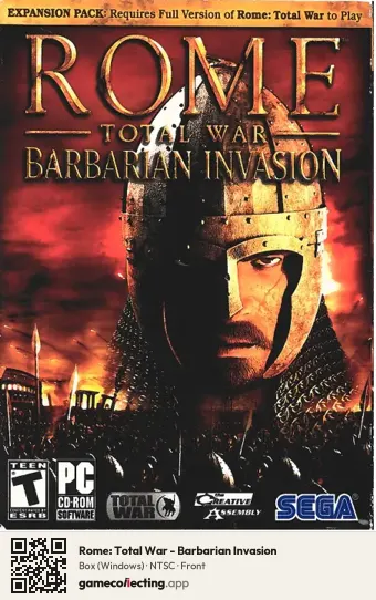 Rome: Total War - Barbarian Invasion Computer, NTSC box front