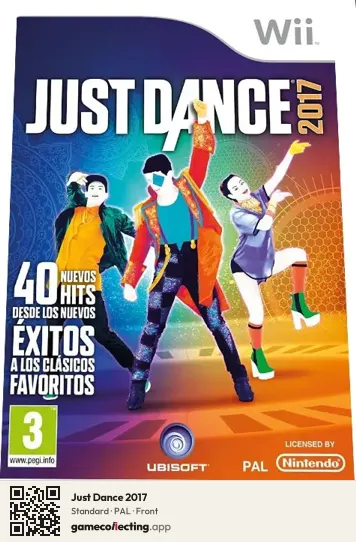 Just Dance 2017 Nintendo Wii, PAL box front