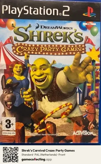 Shrek's Carnival Craze: Party Games PlayStation 2, Netherlands box front
