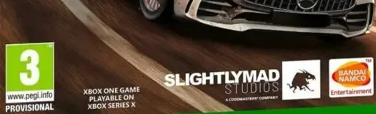 Project CARS 3, the PEGI square on its front