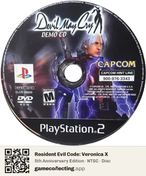Resident Evil Code: Veronica X PlayStation 2, NTSC disc