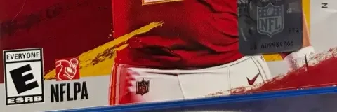 Madden NFL 20, the ESRB box on its front