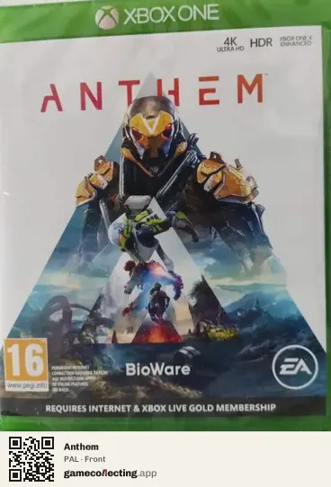 Anthem Xbox One, PAL box front