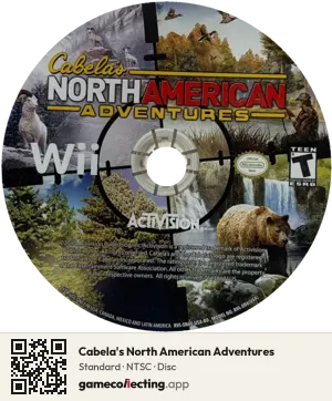Cabela's North American Adventures Nintendo Wii, NTSC disc