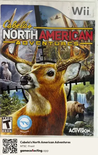 Cabela's North American Adventures Nintendo Wii, NTSC box front