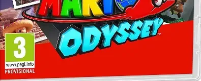 Super Mario Odyssey, the PEGI square on its front
