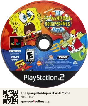 The SpongeBob SquarePants Movie PlayStation 2, NTSC disc