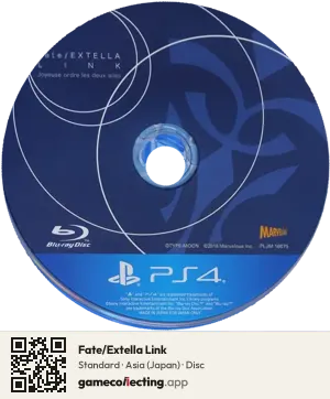 Fate/Extella Link PlayStation 4, Asia disc