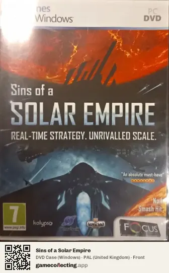 Sins of a Solar Empire Computer, United Kingdom box front