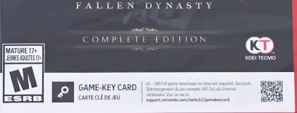Wo Long: Fallen Dynasty, the ESRB box on its front