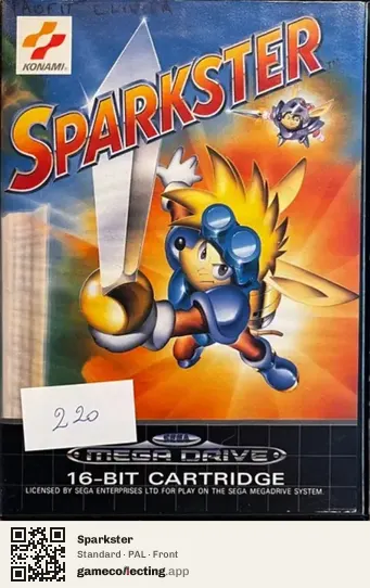 Sparkster Sega Mega Drive / Genesis, PAL box front