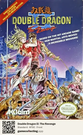 Double Dragon II: The Revenge Nintendo Entertainment System, NTSC box front