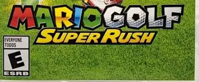 Mario Golf: Super Rush, the ESRB box on its front