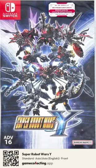 Super Robot Wars Y Nintendo Switch, Asia (English) box front