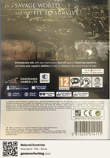 Natural Doctrine PlayStation Vita, PAL box back