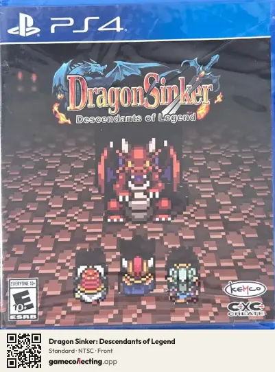 Dragon Sinker: Descendants of Legend PlayStation 4, NTSC box front