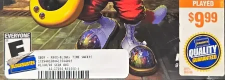 Blinx: The Time Sweeper, the ESRB box on its front