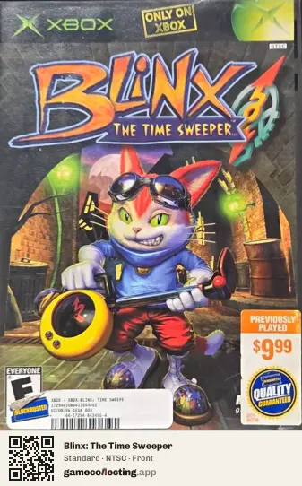 Blinx: The Time Sweeper Xbox, NTSC box front
