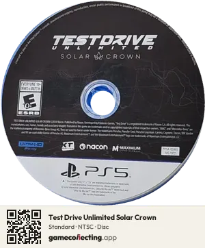 Test Drive Unlimited Solar Crown PlayStation 5, NTSC disc