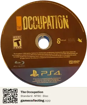 The Occupation PlayStation 4, NTSC disc