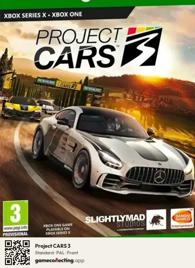 Project CARS 3 Xbox One, PAL box front