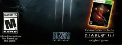 Diablo III, the ESRB box on its front