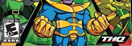 Marvel Super Hero Squad: The Infinity Gauntlet, the ESRB box on its front