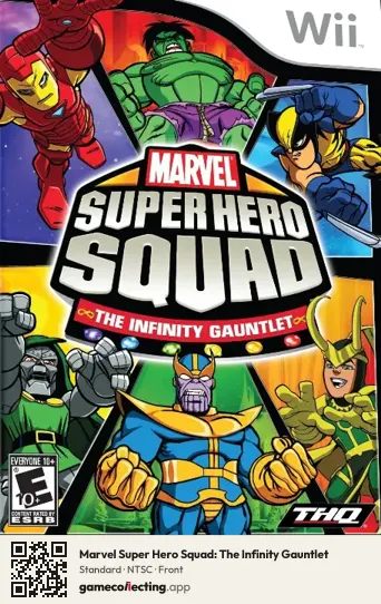 Marvel Super Hero Squad: The Infinity Gauntlet Nintendo Wii, NTSC box front