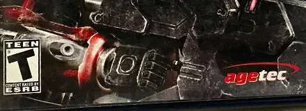 Armored Core: Nine Breaker, the ESRB box on its front