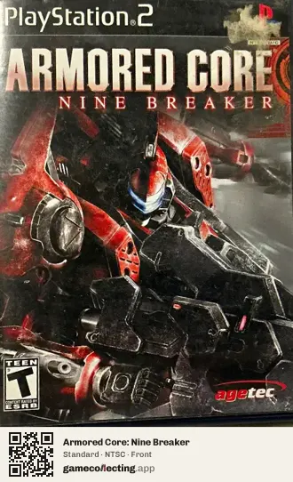 Armored Core: Nine Breaker PlayStation 2, NTSC box front