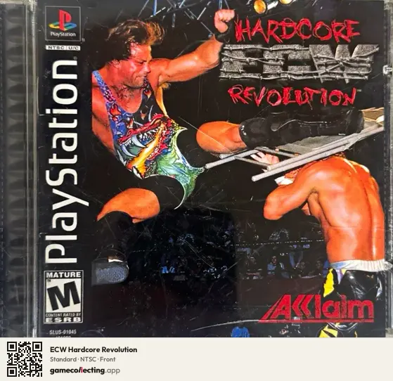 ECW Hardcore Revolution PlayStation, NTSC box front