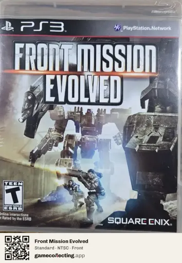 Front Mission Evolved PlayStation 3, NTSC box front