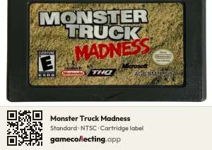 Monster Truck Madness Game Boy Advance, NTSC cartridge label