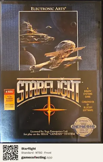 Starflight Sega Mega Drive / Genesis, NTSC box front